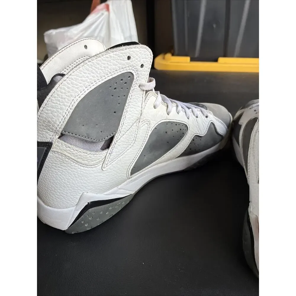 JORDAN AIR JORDAN 7 RETRO FLINT WHITE GRAY PURPLE CU9307 100 Size 8.5 Fast Ship